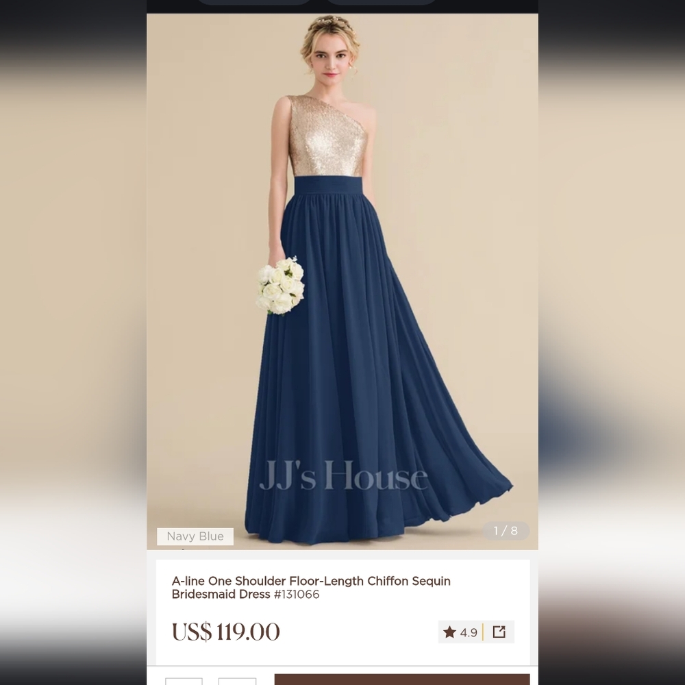 Jj House - Blue/Gold formal dress